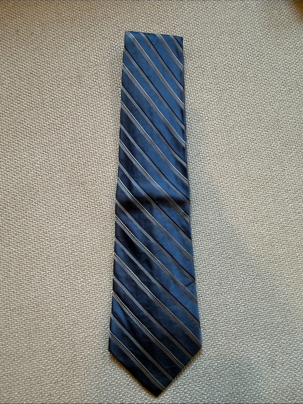 Calvin Klein Navy Striped Men's Tie